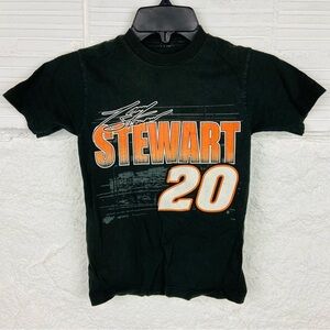 NASCAR black short sleeve orange tony STEWART #20 size small / medium